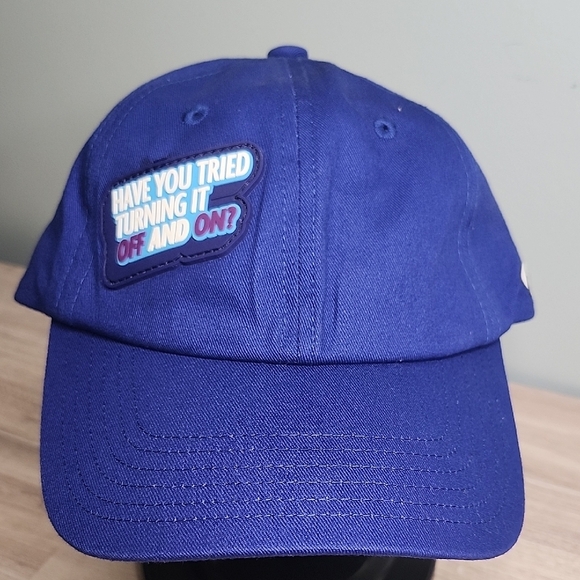 Blue‎ Baseball Cap with Fun Patch - Picture 1 of 5